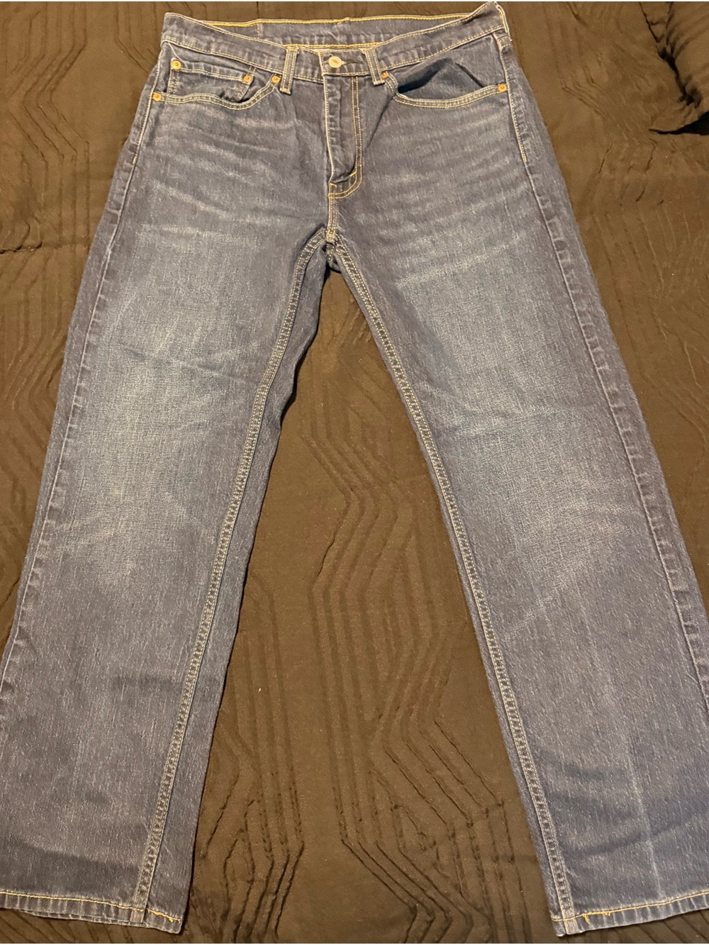 Classic Men's Blue Straight-Leg Jeans 34x30
